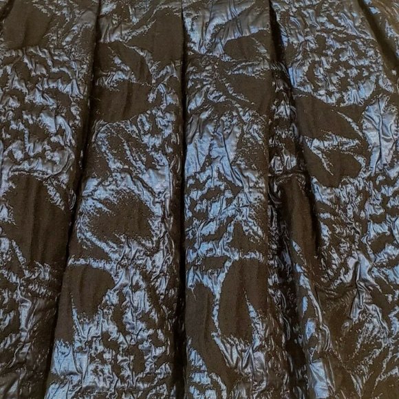 OSCAR DE LA RENTA SKIRT 10A METALLIC BLUE WITH POCKETS - Picture 3 of 5